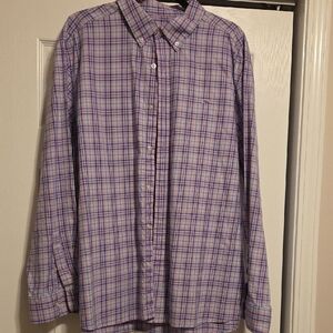 Vineyard Vines Purple and Blue Checkered Shirt
